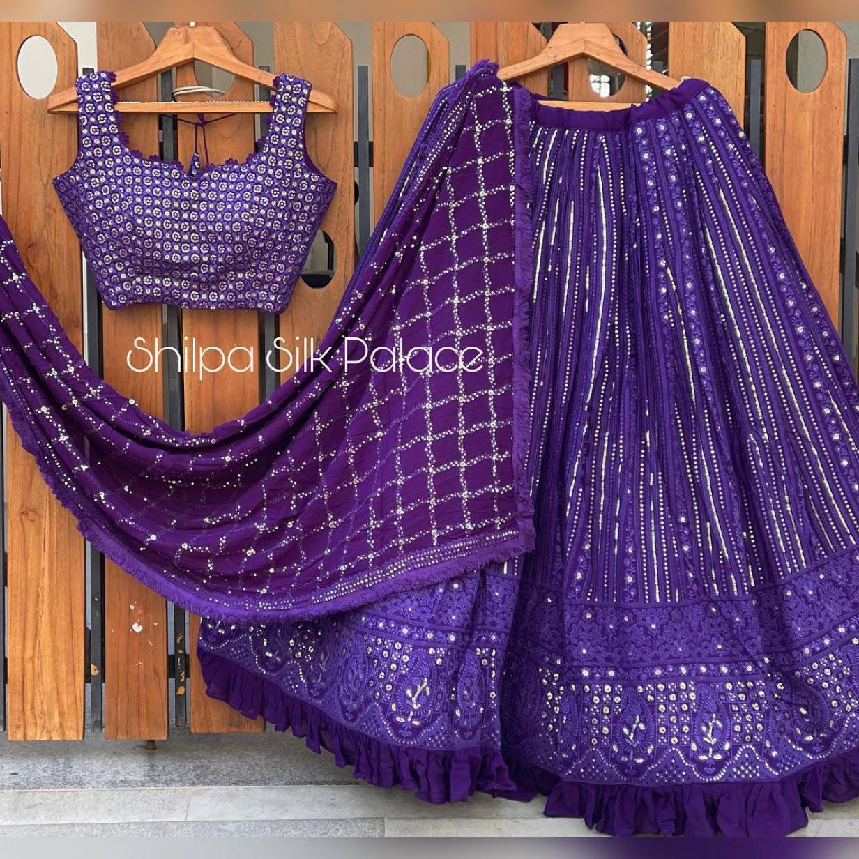 Rani and Purple Colour Party Wear Lehenga choli SD 1048